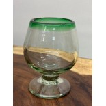 copa mini coñac 8cm filo verde